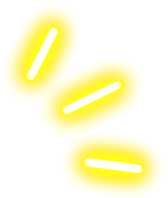 Yellow neon expression mark surprise
